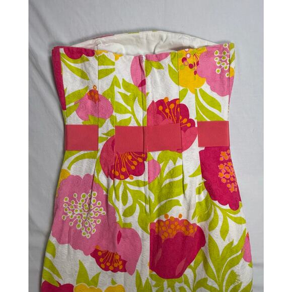 Lilly Pulitzer Vanessa Floral Print Strapless Dress SIZE 0 - Picture 11 of 13